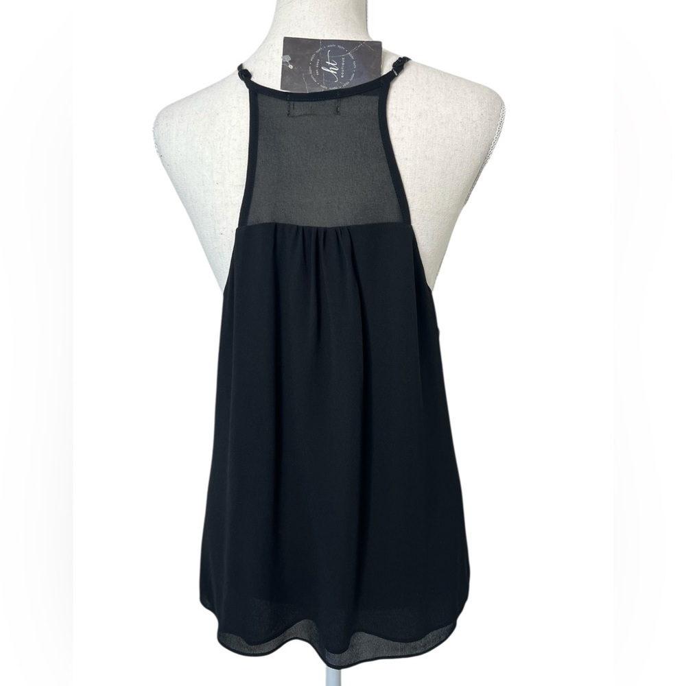 NWT Elegant Black Women's racer back tank top blouse.Size L - Picture 4 of 11